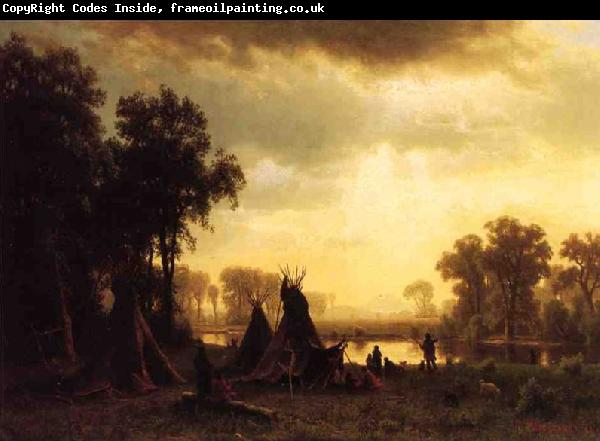 Albert Bierstadt An Indian Encampment